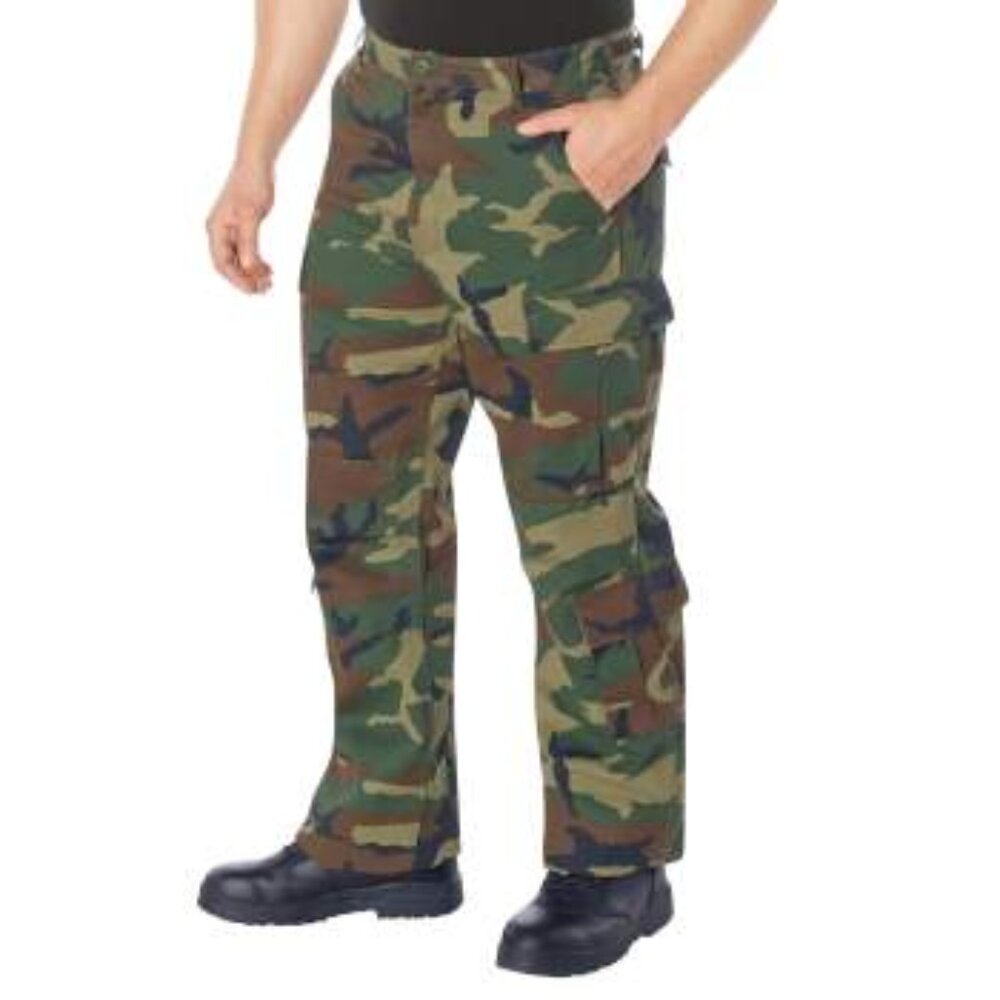 Rothco Vintage Paratrooper Fatigue Pants // Woodland Camo // Large
